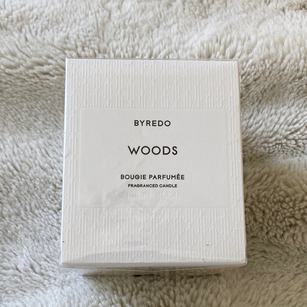 BYREDO Woods Candle. 8.4 Brand New. Still in Original Packaging